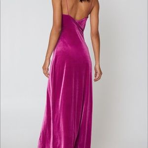 Free People Spliced velvet maxi